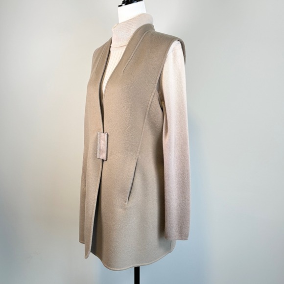 Lafayette 148 Cashmere Vest & Ombre Ribbed Cashmere Turtleneck Set Women Medium - Picture 11 of 16